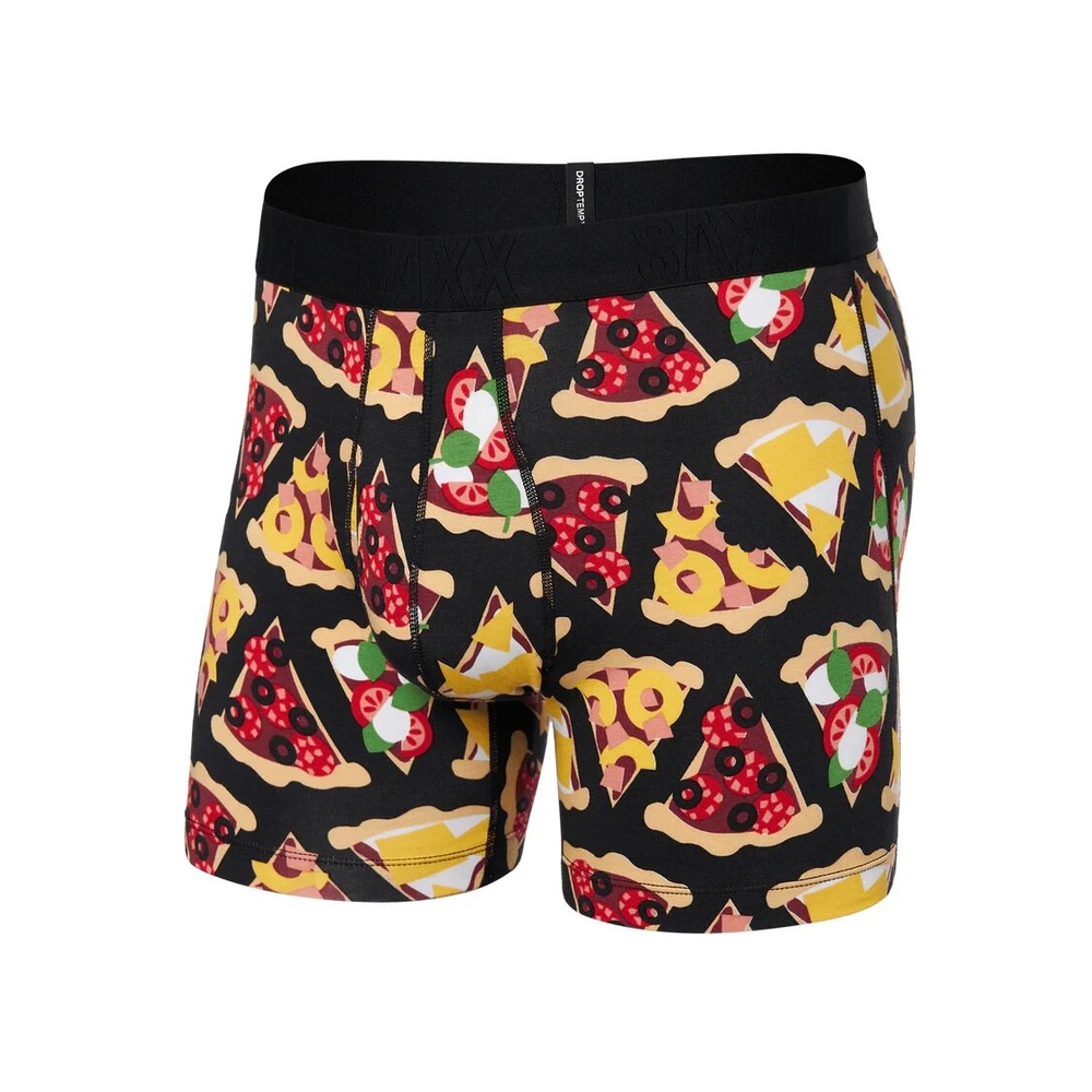 SAXX Cooling Cotton Boxer Brief 5"Men's Small NWT PIZZA Ballpark Pouch